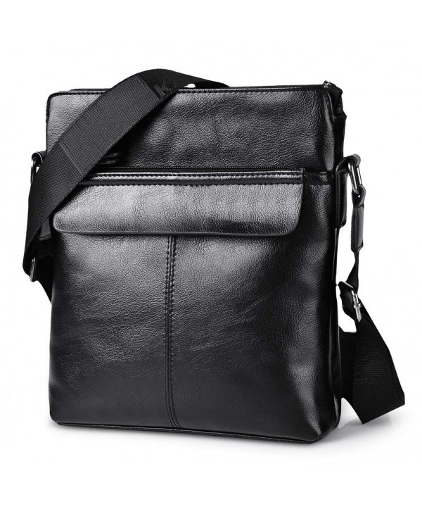 Mens PU Leather Shoulder Bag Crossbody Purse Work Bag Business Bag ...