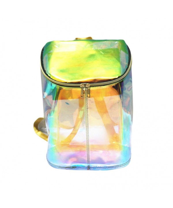 Clear Bag Transparent Holographic Envelope Backpack Silver Metallic Bag ...