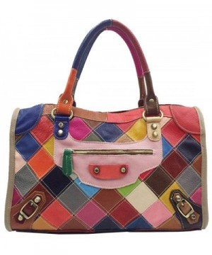 Leather Multi color Top handle Cross body Shoulder