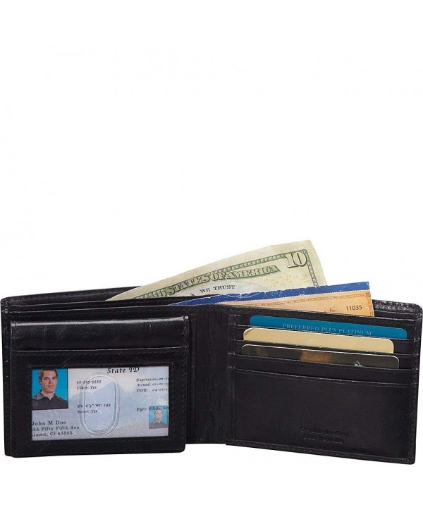 Outback Collection: Men's Large Classic Billfold Wallet - Black ...