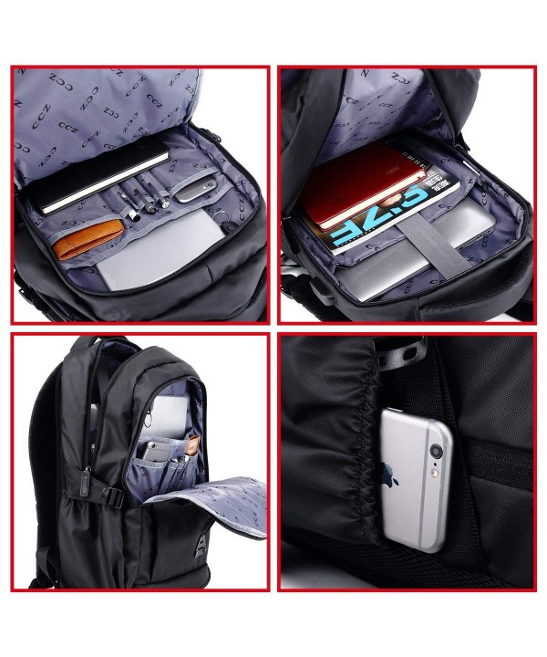 Backpack Charging Resistant Multipurpose - 01.Black with USB Port ...
