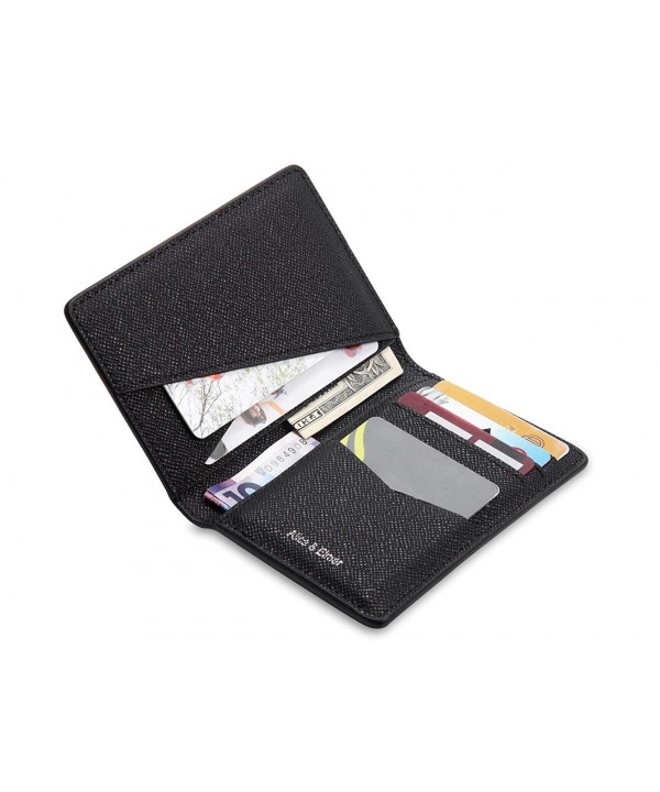 Alice & Elmer Slim Leather ID/Credit Card Holder Bifold Front Pocket ...