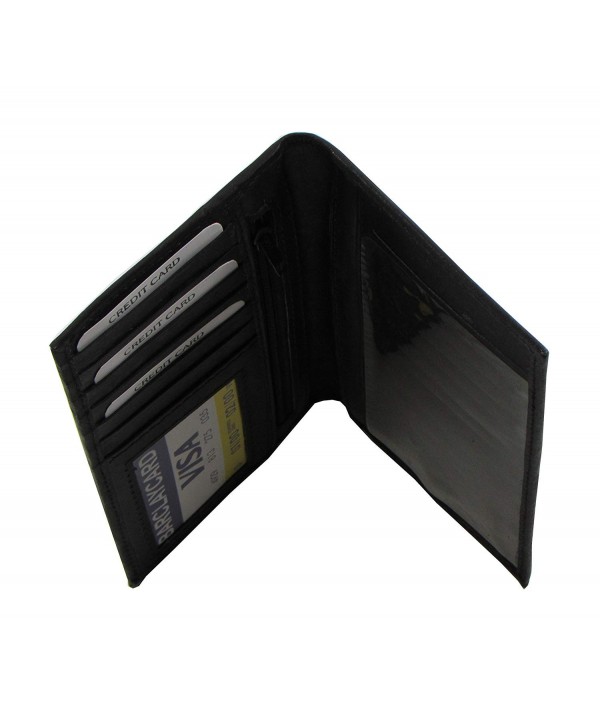 Leather Checkbook Wallet Genuine Cowhide - C81293QIUPZ
