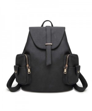 Waterproof Leather Backpack Shoulder Multifunction - Black - CX18COTN25H