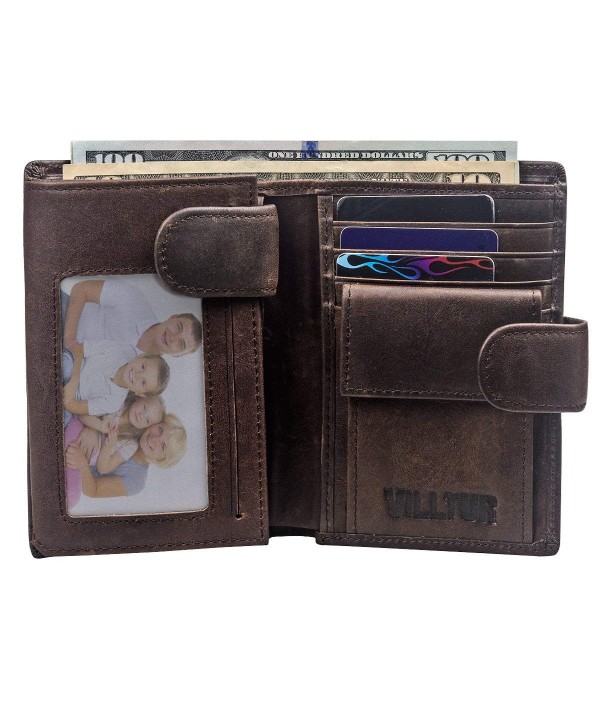 Wallet for Men - RFID Blocking Trifold Vintage Genuine Leather Card ...