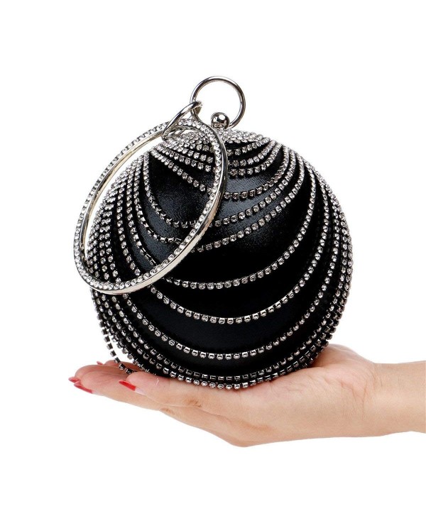 black ball clutch bag