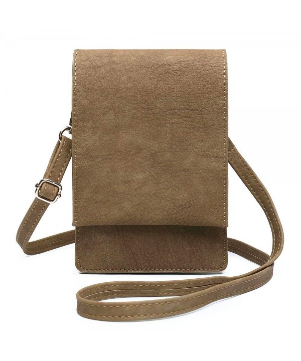 Women Small Crossbody Purse Cell Phone Pouch Wallet Shoulder Bag For 6 Inches - Bella Khaki ...