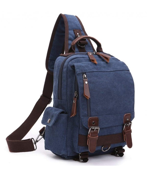 Canvas Cross Body Messenger Bag Shoulder Sling Backpack Travel Rucksack ...