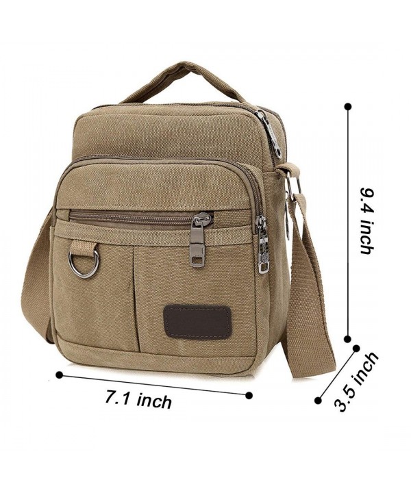 Small Vintage Canvas Shoulder Bag for Men's Traval and Work Cross Body ...