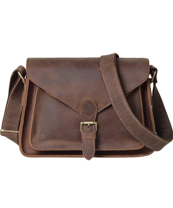 Genuine Leather Cross Body Handbag Satchel Shoulder Bag Structure Purse ...