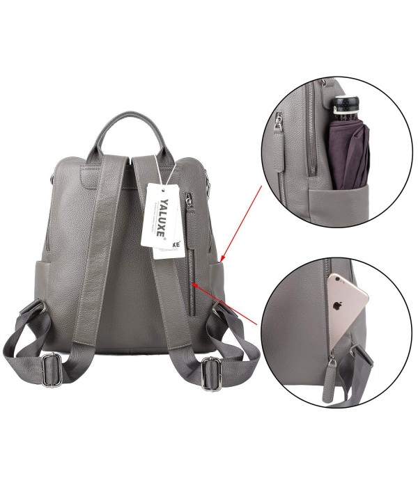 Womens Convertible Real Leather Backpack Versatile Shoulder Bag Upgraded 30 Grey Ch18cyiekzx 3589