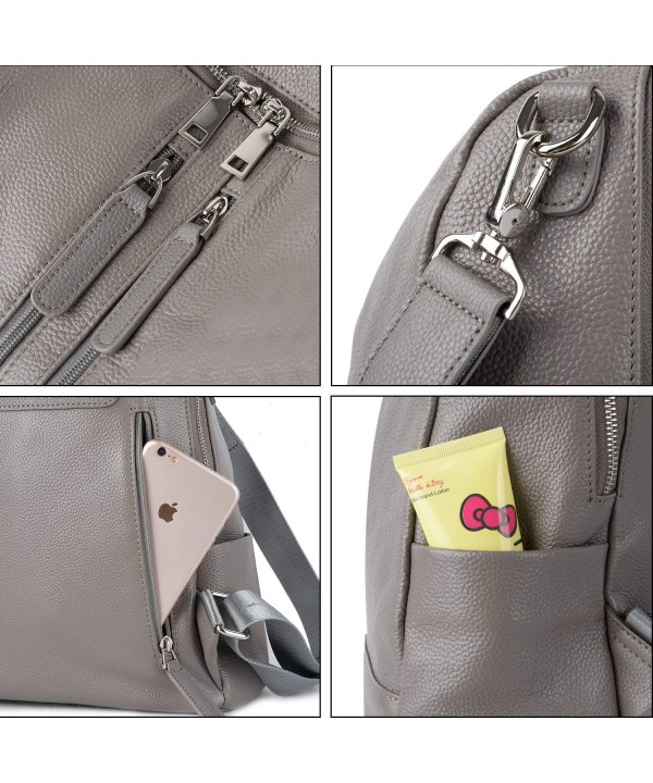 Womens Convertible Real Leather Backpack Versatile Shoulder Bag Upgraded 30 Grey Ch18cyiekzx 0301