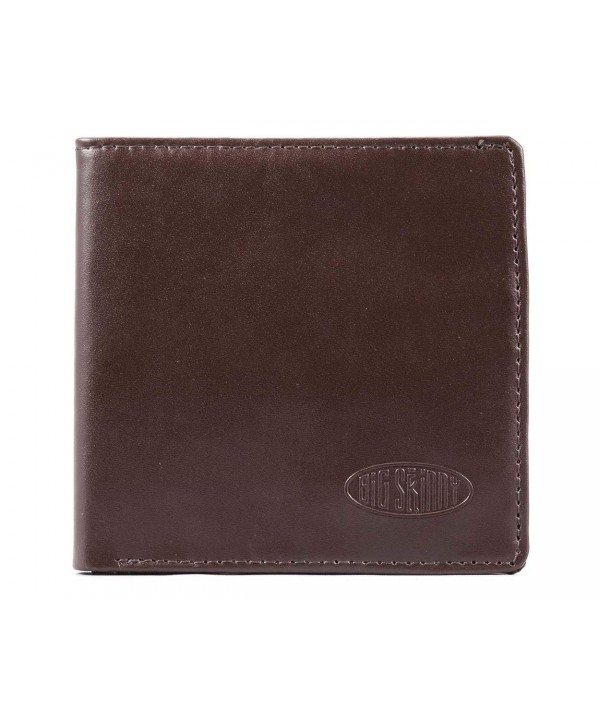 Men's World Leather Bi-Fold Slim Wallet- Holds Up to 35 Cards - Brown ...