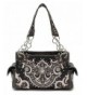 Western Floral Embossed Black WCSS8469BK