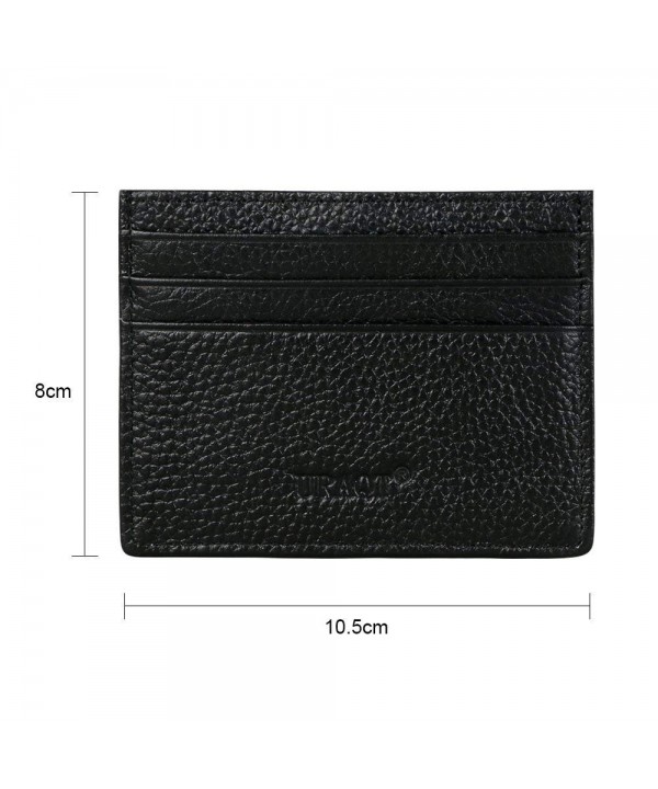 Genuine Leather Slim Wallet - Minimalist Front Pocket Wallet - Leather ...